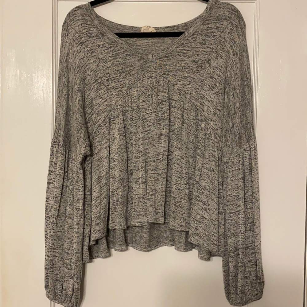 Peach Love- Balloon Sleeve Top